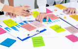 375-Sheet Lined Sticky Notes in 7 Bright Colors