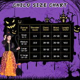 Purple Light-Up Witch Costume for Girls with Hat & Broom – LED Halloween Cosplay Outfit