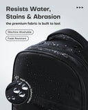 HOTOR Flight Approved Travel Backpack with Suitcase-Style Opening, 15.6” Laptop Compartment – Black