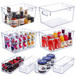 Clear Refrigerator & Pantry Organizer Bins – BPA-Free Transparent Storage Boxes with Handles