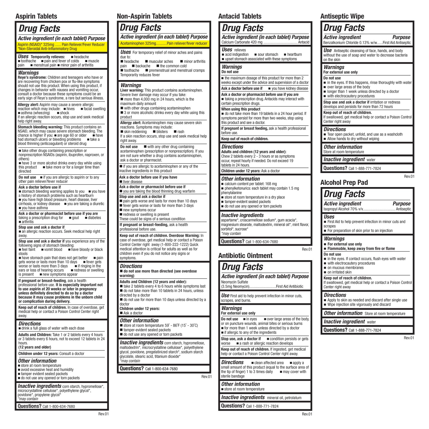 Be Smart Get Prepared First Aid Kit – 180 Pieces, FDA Approved Emergency Medical Kit (Red)