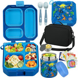 Black Gamepad Bento Lunch Set with 12 oz Food Jar
