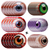 Halloween Eyeball Plates Set – 96 Pcs Disposable Dinner & Dessert Plates with Scary Eyes Design for Spooky Parties