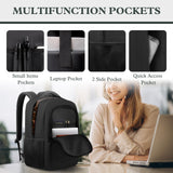 JARWAM 17.3″ Travel Laptop Backpack – Extra Large Airline-Approved Business & College Backpack with Anti-Theft Design (Black)