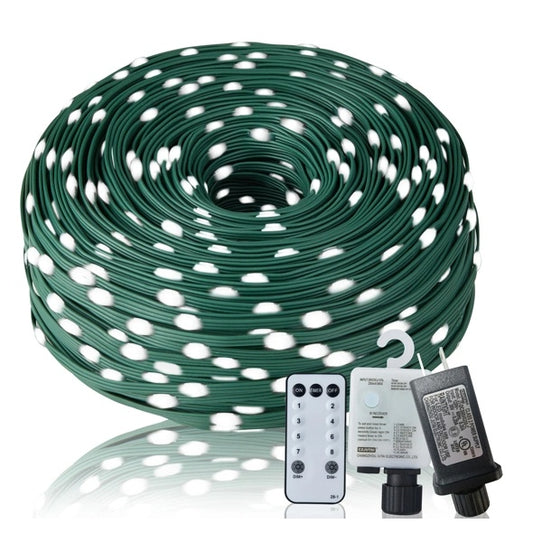 Christmas Rope Lights – 1000 LED, 328 Ft Outdoor Decorative Strobe String with 8 Modes, Remote, IP67 Waterproof & Timer Memory Function