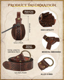 Medieval PU Leather Belt & Pouch Set – Vintage Renaissance Cosplay Accessories for Men & Women ⚔️