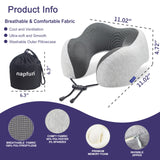 Memory Foam Travel Neck Pillow with Chin Support – Adjustable Airplane Neck Pillow for Comfortable Flights
