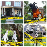 Halloween Caution Tape – 82ft “Caution” & “Do Not Enter” Yellow Roll for Haunted House & Party Decor