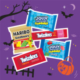 HARIBO, JOLLY RANCHER & TWIZZLERS Halloween Variety Bag – 70PCS Assorted Fruity Candy Mix for Parties & Trick-or-Treat 🍓🍒🍬