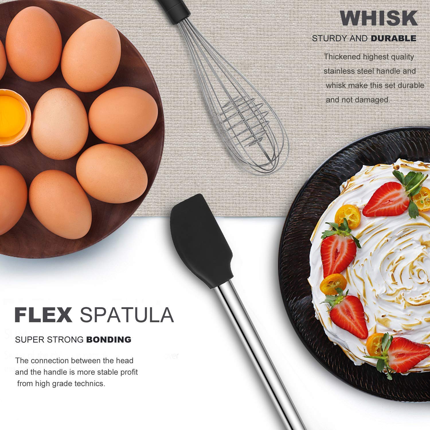 33-Piece Stainless Steel & Silicone Kitchen Utensil Set with Holder