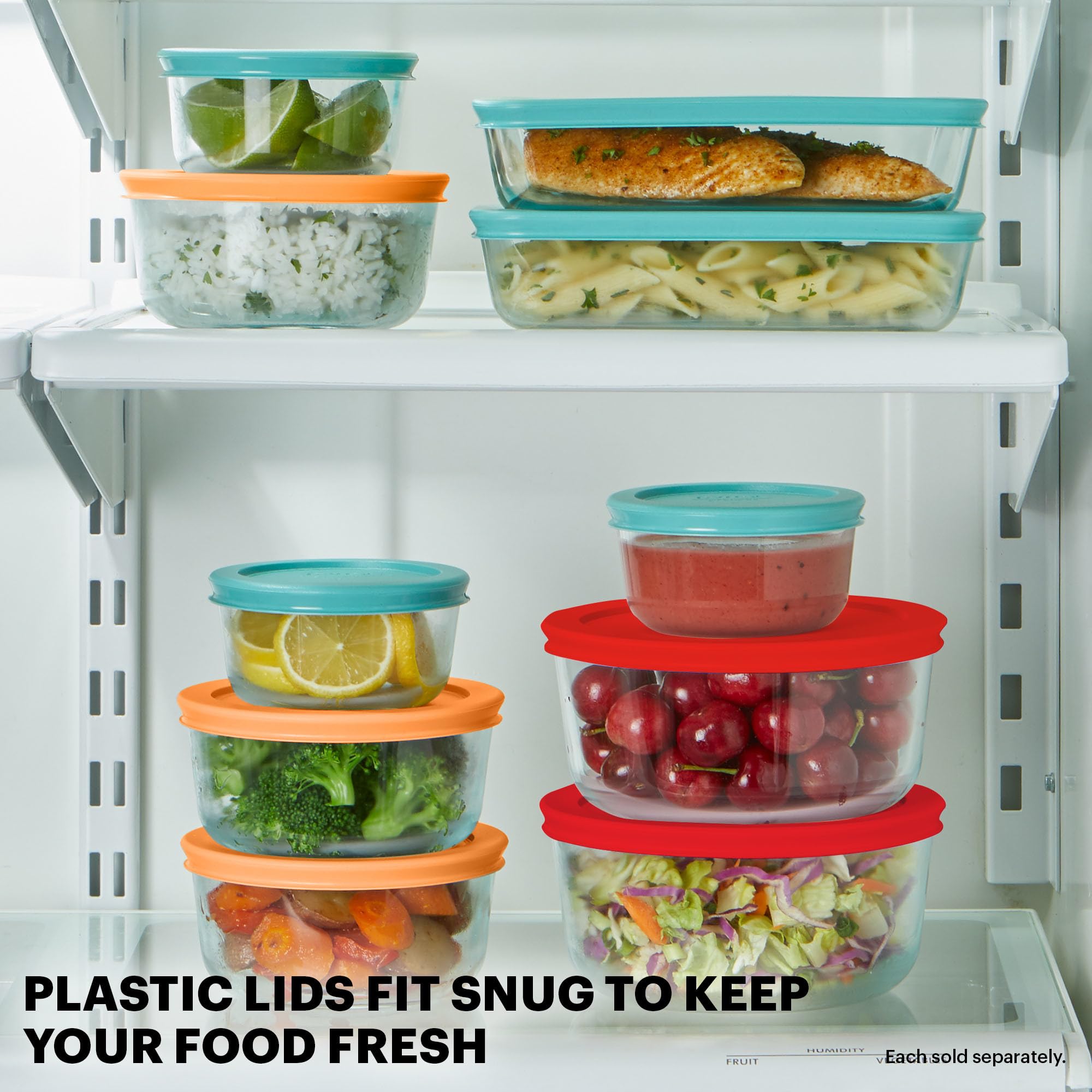 Pyrex 24-Piece Glass Food Storage Container Set – BPA-Free Lids, Microwave & Freezer Safe