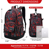 RICKYH Style School & Travel Backpack for Men & Women – Lightweight College Daypack with Laptop Sleeve (New Red)