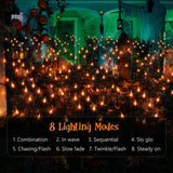 Orange Halloween Candle Pathway Lights – 3-in-1 Flickering LED Stakes with Timer & 8 Lighting Modes