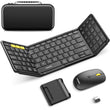 Samsers Foldable Bluetooth Keyboard and Mouse Combo – Portable Wireless Keyboard with Case