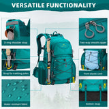 Maelstrom 40L Packable Waterproof Hiking Backpack with Rain Cover – Lightweight Camping & Travel Daypack – Green