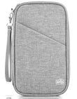 RFID Blocking Family Passport Holder & Travel Document Organizer – Waterproof Multi Passport Wallet (Quartz Gray)