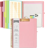 Purple Foldable Clipboard Folio with 10 Storage Pockets