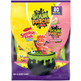 SOUR PATCH KIDS & SWEDISH FISH Halloween Variety Pack – 80 Treat-Size Bags of Sour & Sweet Gummy Candy