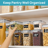 Vtopmart Airtight Food Storage Containers Set – 24 Piece Stackable Pantry Canisters with Lids & Labels