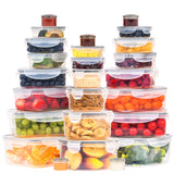 50-Piece Airtight Food Storage Containers Set – Leakproof Stackable Meal Prep Containers with Lids-