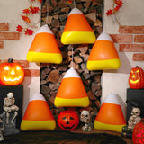 12 Pcs Inflatable Candy Corn Balloons – Waterproof Polyester Halloween Yard & Party Decorations (11.8" Large Blow-Up Candy Corns)