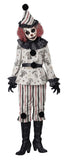 Classic White Clown Costume – X-Large Vintage Pierrot Outfit with Pom-Poms & Taffeta Belt by California Costumes