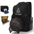 GEMGOAL Basketball Backpack with Ball Holder & Shoe Compartment – Large Sports Gear Bag with Wet/Dry Storage – Black