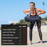 Elite Sports Heavy-Duty Workout Sandbag for Full-Body Strength & Core Training – Multi-Handle Design (Unfilled, Black)