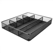 Drawer Mesh Organizer Set – 4-Pack Steel Desk Storage Bins with Compartments (Black)