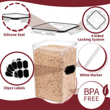 Airtight Food Storage Container Set – Stackable Kitchen & Pantry Containers with Labels (10-Piece)
