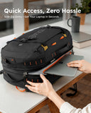 Tolaccea Expandable Carry-On Travel Backpack 40L–50L with TSA-Approved Design and Laptop Compartment