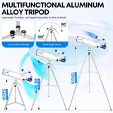 90mm Astronomical Telescope with Tripod & Phone Adapter – Portable Refractor Telescope for Beginners & Stargazing