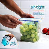 Airtight Pantry Storage Containers Set – 14 Piece Stackable Canisters with Pour Spout Lids, Labels & Scoop