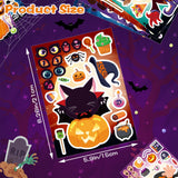 Halloween Make-A-Face Sticker Set for Kids – 32 Sheets, 16 Spooky Styles (Halloween 16 Style)