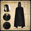 Black Medieval Knight Costume Set – Hooded Cloak, Armor, Belt & Potion Bottle for Halloween ⚔️🖤