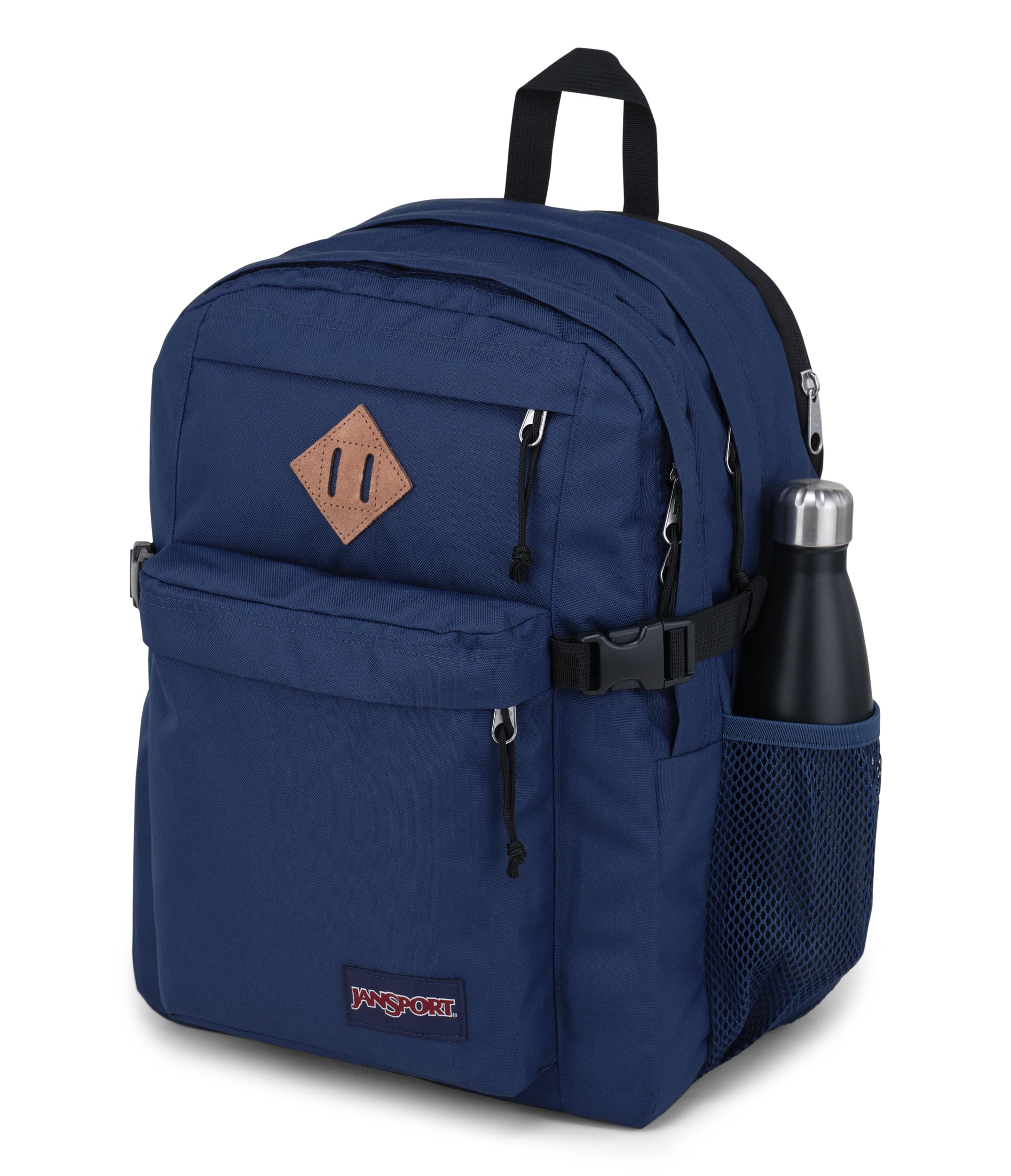 JanSport Main Campus Backpack – Large School & Travel Backpack with 15” Laptop Sleeve (Navy)