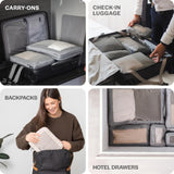 Compression Packing Cubes Set – Travel Organizer Bags for Suitcase & Luggage