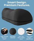 Ergonomic Memory Foam Under Desk Foot Rest with Adjustable Rocking Base & Pressure Nodes – Premium Office Comfort Stool Black