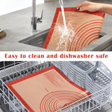 Extra Thick Silicone Pastry Baking Mat with Non-Slip Base for Dough & Baking