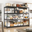 DURAYLOLY Heavy-Duty Wire Storage Shelves – 68” Wide Adjustable Metal Shelving Unit, 2500 lbs Capacity for Garage & Pantry (Black)