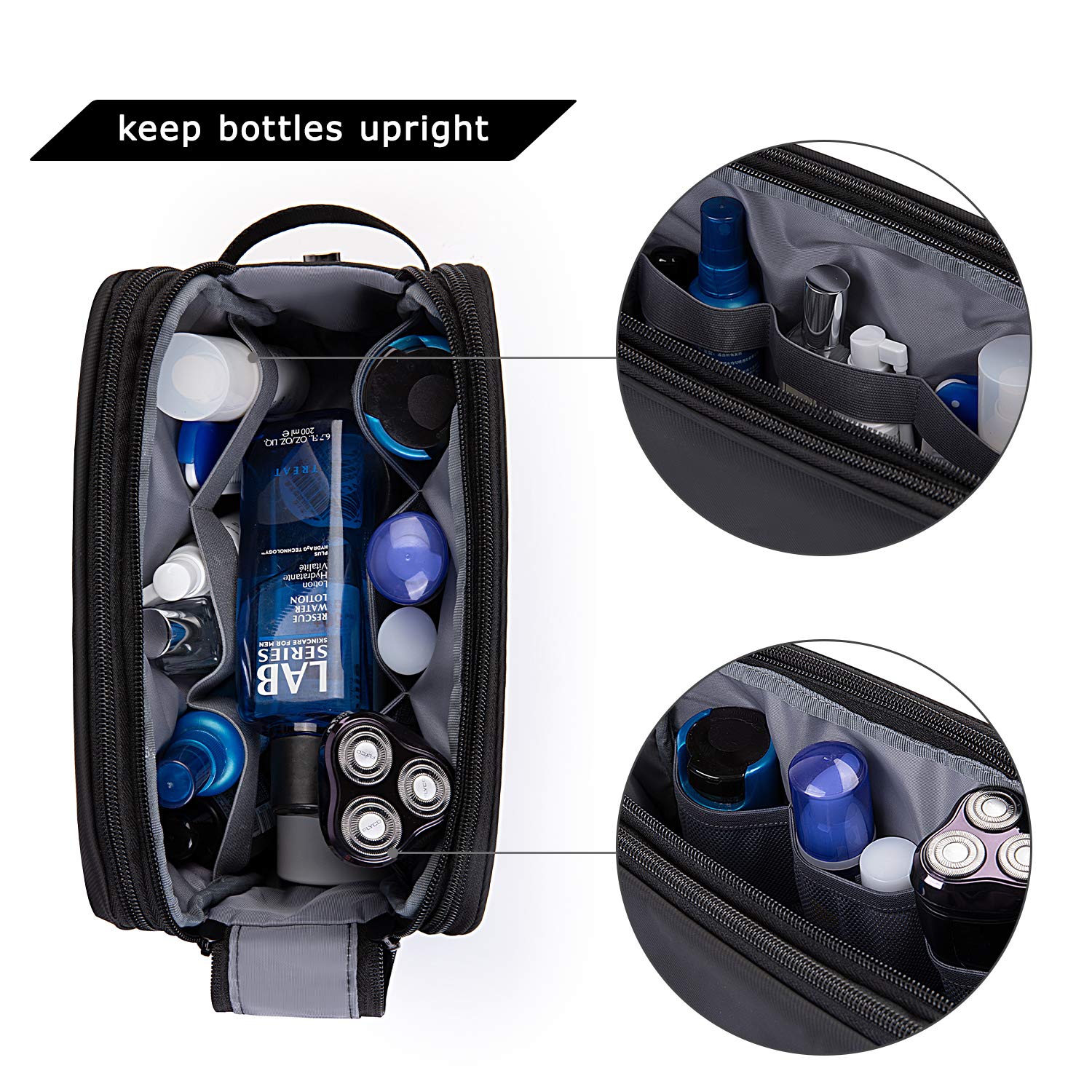 Men’s Travel Toiletry Bag Organizer – Waterproof Shaving & Cosmetic Storage Bag