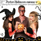 Zombie Bite Halloween Arm Sleeves – 4 Pairs Realistic Tattoo Costume Accessories 🧟‍♂️🔥