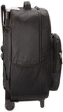 Rockland 17” Rolling Backpack with Double Wheels, Telescopic Handle & Organizer Pockets (Black)