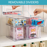 Clear Stackable Acrylic Drawer Organizer Set – Dual Size Pull-Out Storage Bins for Pantry, Bathroom & Cabinets