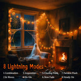 10FT Battery-Powered Pumpkin Halloween String Lights – 20 LED Jack-O’-Lanterns with 8 Modes & Timer (IP65 Waterproof, Indoor/Outdoor)