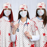 Bloody Hospital Patient Costume – Unisex Gown with Bloodstains & Gauze Bandage Set 🩸🏥