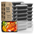 50-Pack Meal Prep Containers with Airtight Lids – 24oz Reusable Food Storage Boxes for Weekly Meal Planning