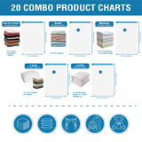 COZY ESSENTIAL Vacuum Storage Bags Set (20-Pack) – Space Saver Compression Bags for Clothes, Bedding & Travel (Transparent)