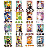 Halloween Make-A-Face Sticker Set for Kids – 32 Sheets, 16 Spooky Styles (Halloween 16 Style)