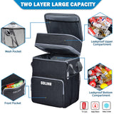 SDLINR 72-Can Large Rolling Cooler, Leakproof Insulated Soft Cooler with Detachable Cart & All-Terrain Wheels (Dark Gray)